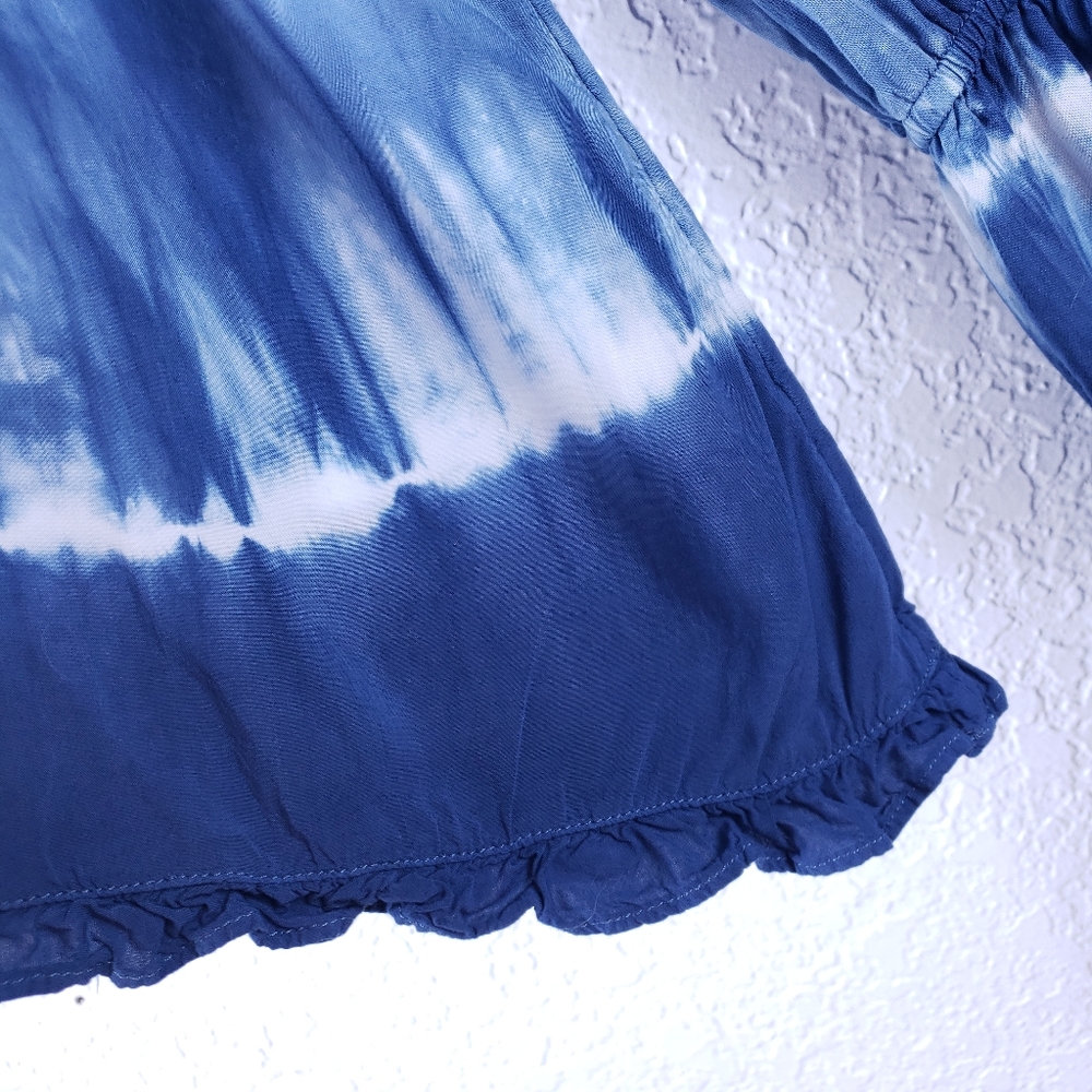 AMERICAN EAGLE Tie-Dye Ruffle Tassel Romper Sz S - Picture 10 of 10